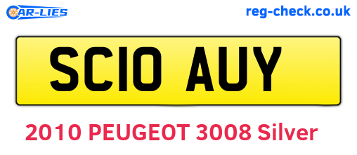 SC10AUY are the vehicle registration plates.