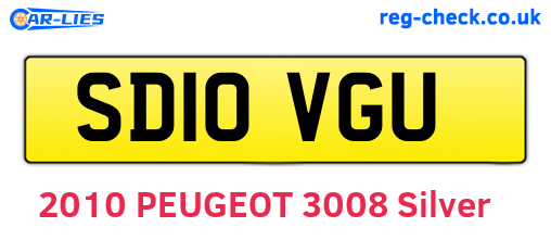 SD10VGU are the vehicle registration plates.