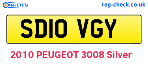SD10VGY are the vehicle registration plates.