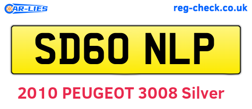 SD60NLP are the vehicle registration plates.