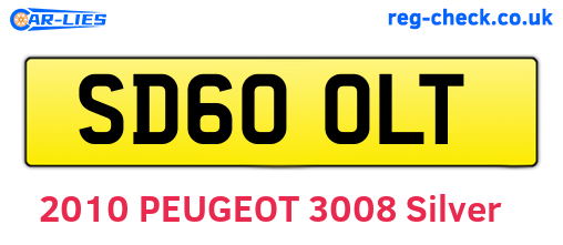 SD60OLT are the vehicle registration plates.