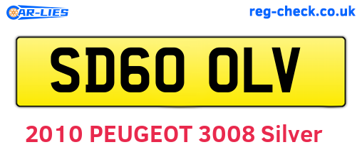 SD60OLV are the vehicle registration plates.