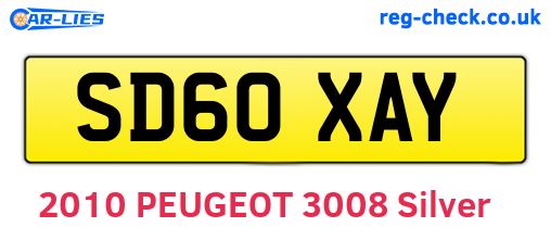 SD60XAY are the vehicle registration plates.
