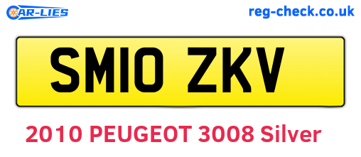 SM10ZKV are the vehicle registration plates.
