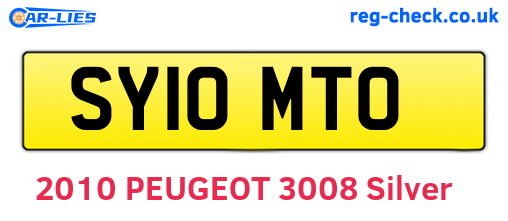 SY10MTO are the vehicle registration plates.