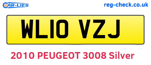 WL10VZJ are the vehicle registration plates.