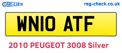WN10ATF are the vehicle registration plates.