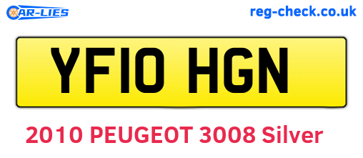 YF10HGN are the vehicle registration plates.