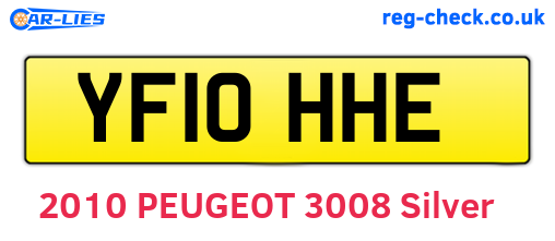 YF10HHE are the vehicle registration plates.