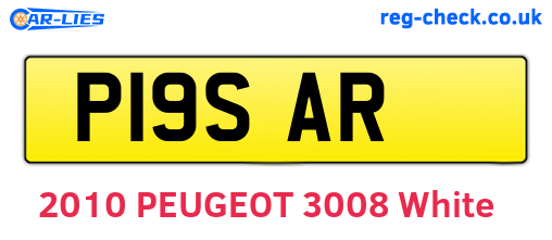 P19SAR are the vehicle registration plates.