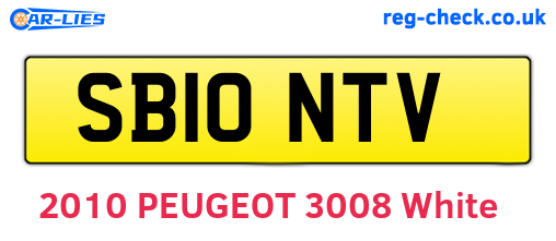 SB10NTV are the vehicle registration plates.