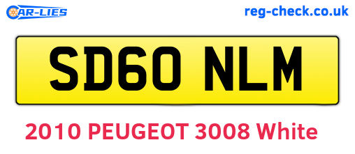 SD60NLM are the vehicle registration plates.