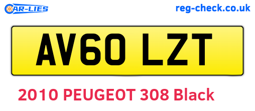 AV60LZT are the vehicle registration plates.