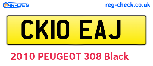 CK10EAJ are the vehicle registration plates.