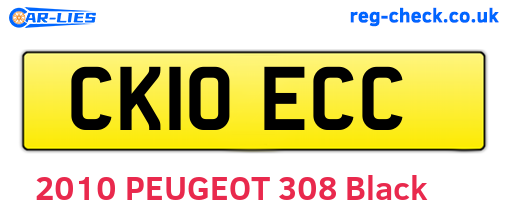 CK10ECC are the vehicle registration plates.
