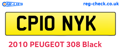 CP10NYK are the vehicle registration plates.