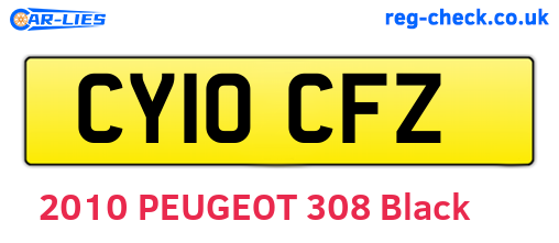 CY10CFZ are the vehicle registration plates.