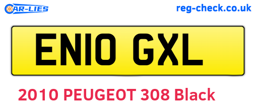 EN10GXL are the vehicle registration plates.