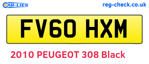 FV60HXM are the vehicle registration plates.