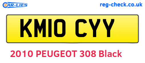 KM10CYY are the vehicle registration plates.