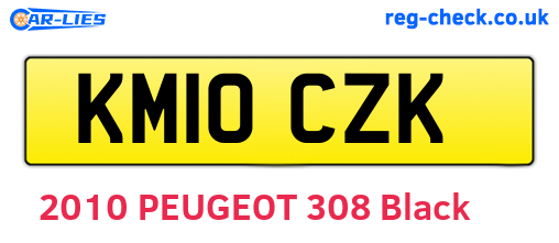 KM10CZK are the vehicle registration plates.