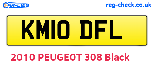 KM10DFL are the vehicle registration plates.