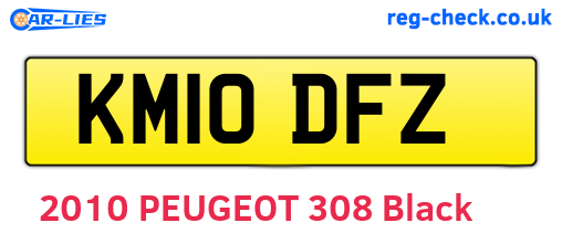 KM10DFZ are the vehicle registration plates.