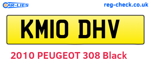 KM10DHV are the vehicle registration plates.