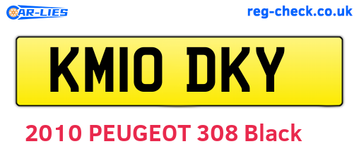 KM10DKY are the vehicle registration plates.