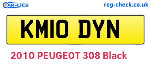 KM10DYN are the vehicle registration plates.