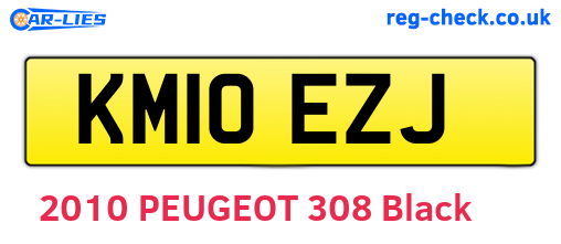KM10EZJ are the vehicle registration plates.