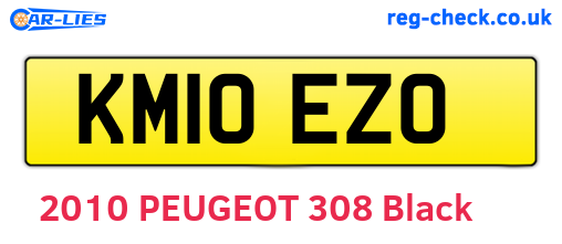 KM10EZO are the vehicle registration plates.