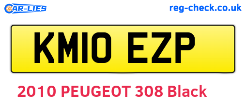 KM10EZP are the vehicle registration plates.