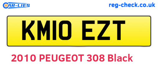 KM10EZT are the vehicle registration plates.