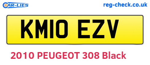 KM10EZV are the vehicle registration plates.