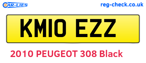 KM10EZZ are the vehicle registration plates.