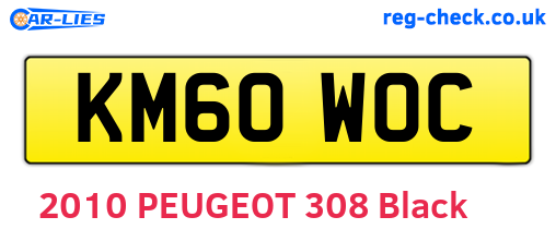 KM60WOC are the vehicle registration plates.
