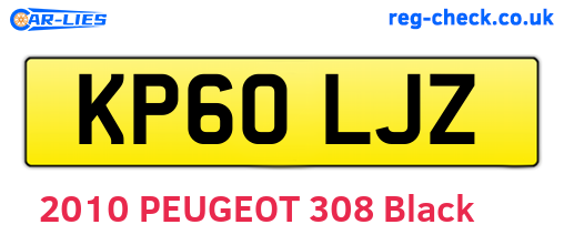 KP60LJZ are the vehicle registration plates.