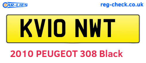 KV10NWT are the vehicle registration plates.