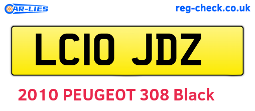 LC10JDZ are the vehicle registration plates.