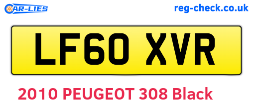 LF60XVR are the vehicle registration plates.