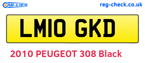 LM10GKD are the vehicle registration plates.