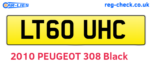 LT60UHC are the vehicle registration plates.