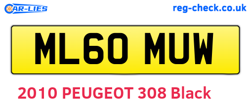 ML60MUW are the vehicle registration plates.