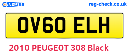 OV60ELH are the vehicle registration plates.