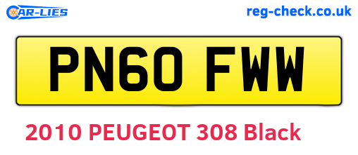 PN60FWW are the vehicle registration plates.