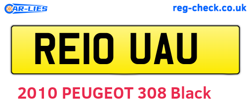 RE10UAU are the vehicle registration plates.