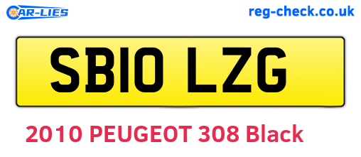 SB10LZG are the vehicle registration plates.