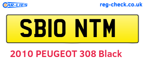 SB10NTM are the vehicle registration plates.