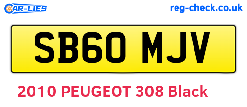 SB60MJV are the vehicle registration plates.